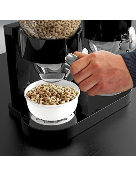 Dispensador de Alimentos Doble 2L - Grado Alimenticio Negro Dispensador de Alimentos Doble 2L - Grado Alimenticio Negro