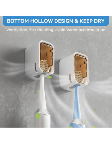 Soporte para Cepillos de Dientes MOPMS 2PCS Montaje en Pared