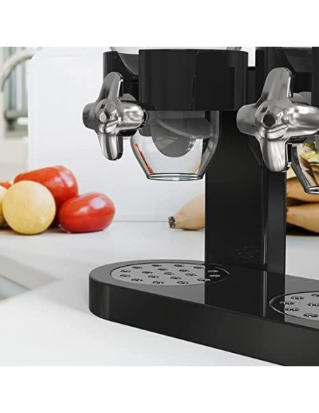 Dispensador de Alimentos Doble 2L - Grado Alimenticio Negro Dispensador de Alimentos Doble 2L - Grado Alimenticio Negro