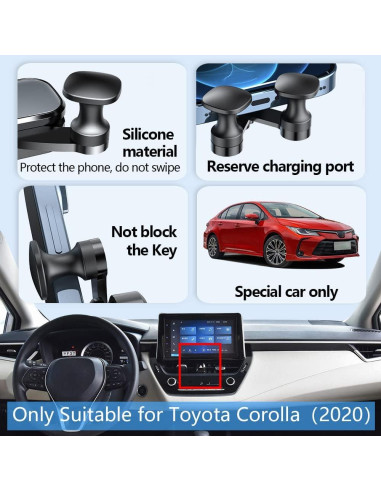 Soporte para teléfono móvil LUNQIN Toyota Corolla 2020-2025