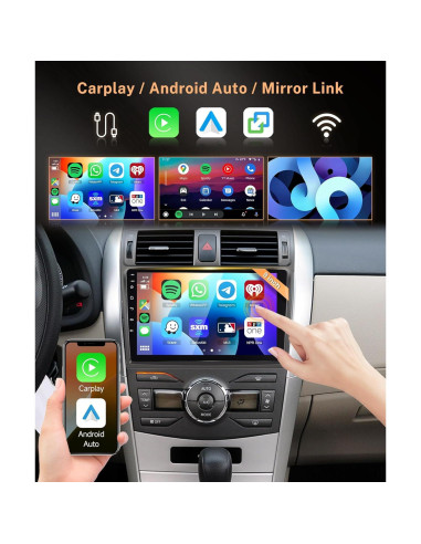 Estéreo de Coche Rimoody 9" Android 13 para Toyota Corolla 2009-2013