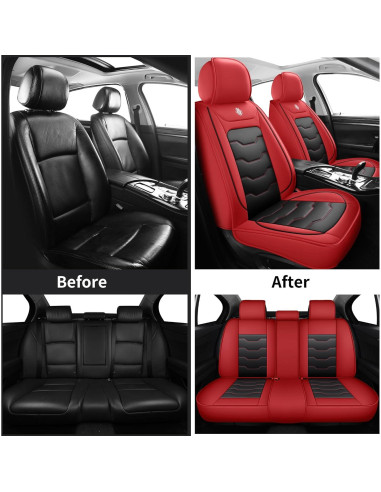 Fundas de Asiento Wertigen para Toyota Yaris 2007-2020 Rojo