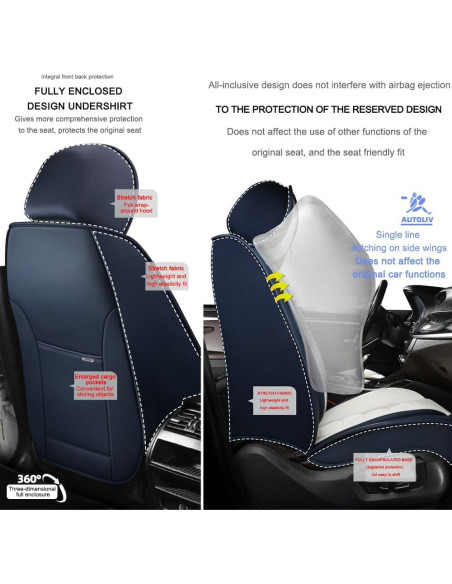 5 Fundas de Asiento Cscevt para Toyota Yaris 2007-2020 Negro 5 Fundas de Asiento Cscevt para Toyota Yaris 2007-2020 Negro