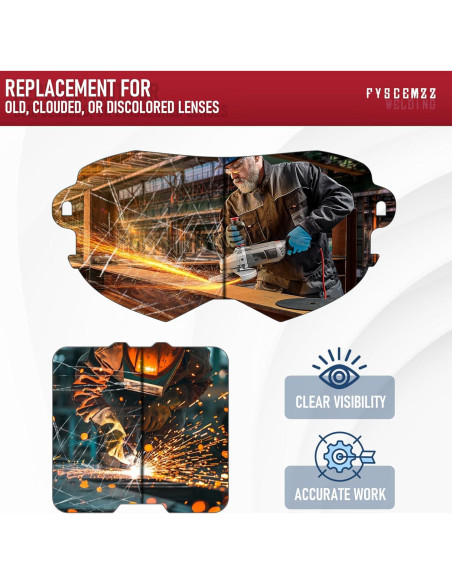 Kit 6 Lentes Repuesto FYSCEMZZ para Casco LYG-0V-900B Kit 6 Lentes Repuesto FYSCEMZZ para Casco LYG-0V-900B