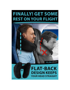 Almohada Inflable para el Cuello FLOWZOOM AIR L - Negro 2