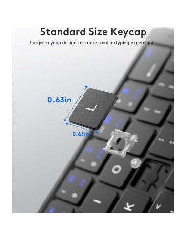 Teclado Bluetooth Plegable Samsers Portátil Negro - Recargable