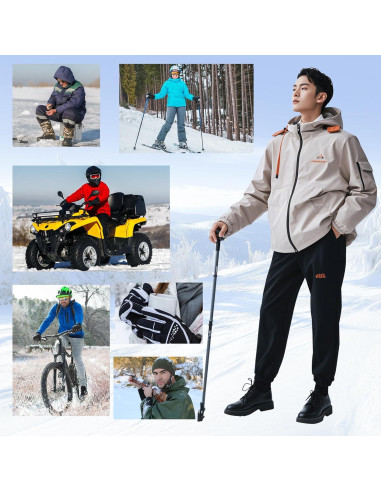 Guantes Calentados Eléctricos QILOVE Táctiles 3 Niveles Invierno