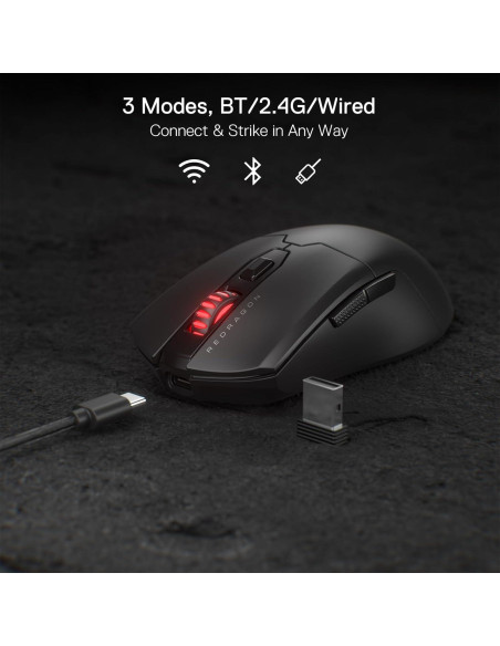 Ratón Gaming Inalámbrico Redragon M995 Pro 26000 DPI Negro Ratón Gaming Inalámbrico Redragon M995 Pro 26000 DPI Negro