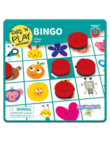 Juego de Bingo Magnético Portátil PlayMonster - Para 2 Jugadores 4+