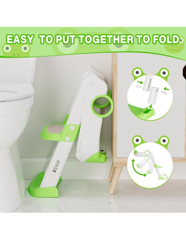 Asiento de Entrenamiento para Baño Sunvasagoo Verde con Escalera