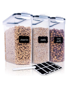 Juego de 3 Contenedores Herméticos FOOYOO para Cereal 3.8L