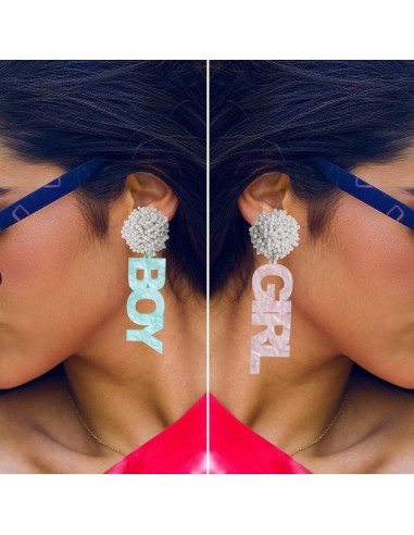 Pendientes Revelación de Género JTRF Azul y Rosa 8,89 cm