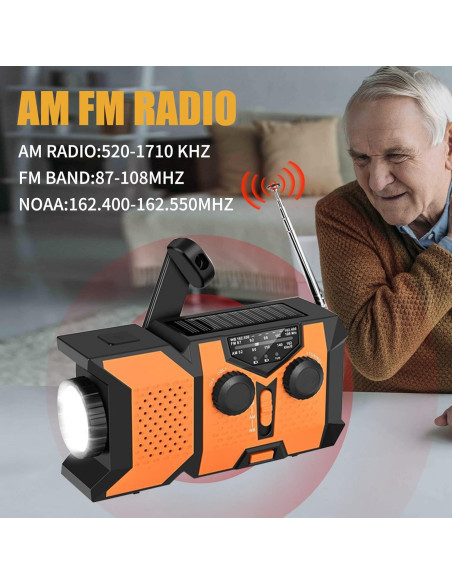 Radio Meteorológica NOAA Portátil Zhuhai SYJ-991 con Linterna LED Radio Meteorológica NOAA Portátil Zhuhai SYJ-991 con Linterna LED