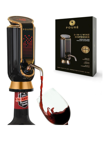 Dispensador de Vino Eléctrico Sorbo SB-9810 con Aerador y Tapón