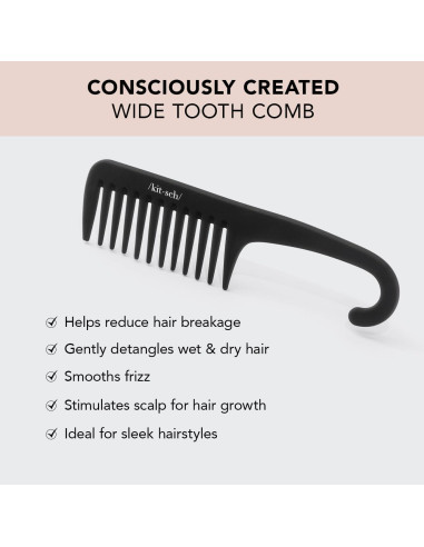 Peine Desenredante Kitsch de Dientes Anchos para Cabello Rizado