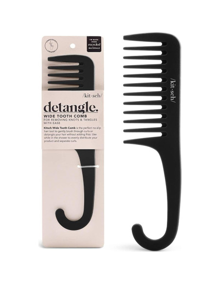 Peine Desenredante Kitsch de Dientes Anchos para Cabello Rizado Peine Desenredante Kitsch de Dientes Anchos para Cabello Rizado