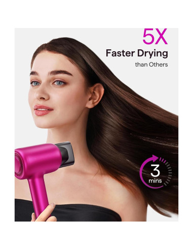 Secador de Pelo Wavytalk Turblow Pro 110,000 RPM Rosa Fucsia
