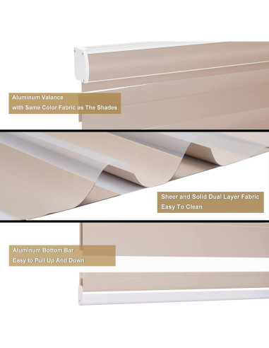 Persianas Zebra Blackout Changshade Personalizadas Beige