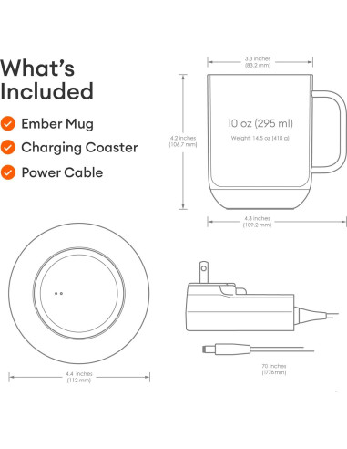 Taza Inteligente Ember 10 oz Control Temperatura + Espumador Zulay