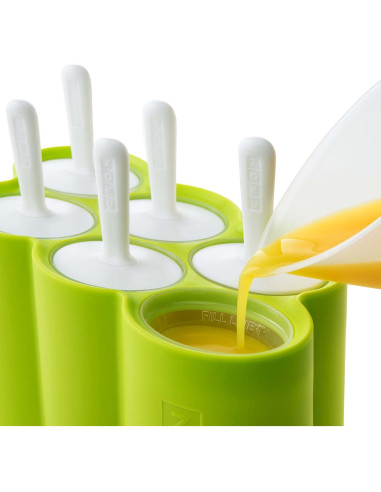 Moldes de Paletas Clásicas Zoku, 6 Piezas, Sin BPA, Verde