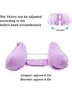 Almohada de viaje ajustable StoHua para bebé - Morado 2