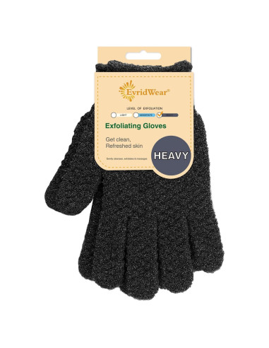 Guantes Exfoliantes Evridwear Doble Textura para Ducha - 1 Par