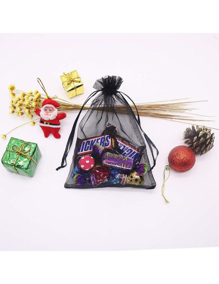 Bolsas de Organza Negra HRX 5x7" (100pcs) para Regalos Bolsas de Organza Negra HRX 5x7" (100pcs) para Regalos