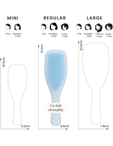 Cepillo Desenredante Tangle Teezer Húmedo y Seco Azul Nube Lila