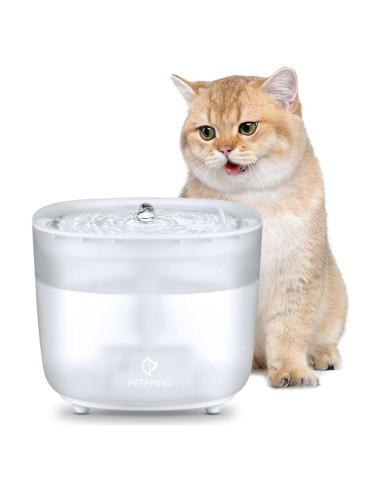 Fuente de Agua Inalámbrica PETEMPO 2L para Gatos y Perros