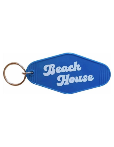 Llavero de Casa de Playa Azul para Adultos Unisex