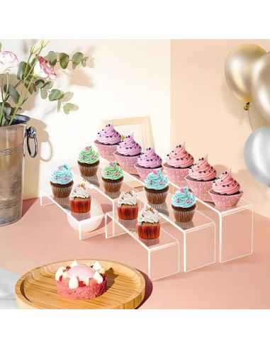 Soportes de Exhibición Acrílicos Jolboldy 6pcs Transparente