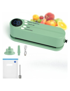 Mini Sellador al Vacío QWUE 3 en 1 Inalámbrico Verde