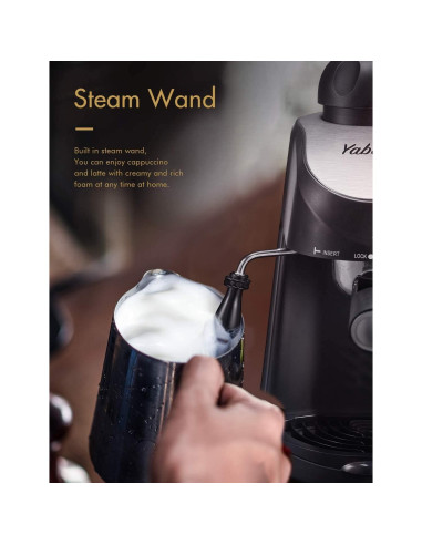 Cafetera Espresso Yabano CM6816 Automática 3.5Bar con Espumador