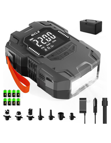 Bomba de Aire Eléctrica Gicle 887L 22PSI Portátil 12V Bomba de Aire Eléctrica Gicle 887L 22PSI Portátil 12V