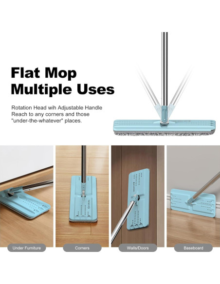 Mop Plano JOYMOOP 127 cm con Cabezal de 33 cm Microfibra Aqua Mop Plano JOYMOOP 127 cm con Cabezal de 33 cm Microfibra Aqua