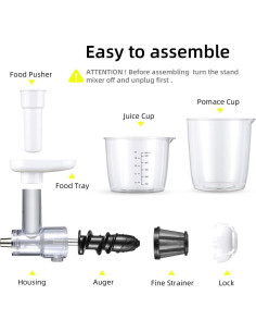Accesorio Extractor de Jugo Gdrtwwh para KitchenAid y Cuisinart 2