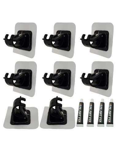 Ganchos Adhesivos MyyYiTar 8 Pcs Soporte Cortina 20kg Negro