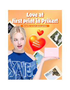 Impresora de Etiquetas Portátil Inalámbrica Pricker Rosa 6.6x9.1cm 2