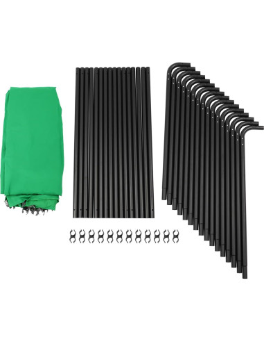 Pantalla Verde de Fondo 4x2.4m con Soporte Ajustable NliuLJW