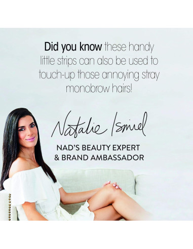 Cintas de Cera Facial Nad's - Natural - 30 Cintas + Aceite