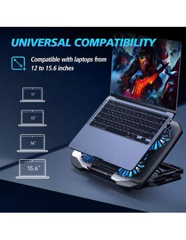 Base de Enfriamiento para Laptop AIMIUZI F2PLUS 5 Ventiladores