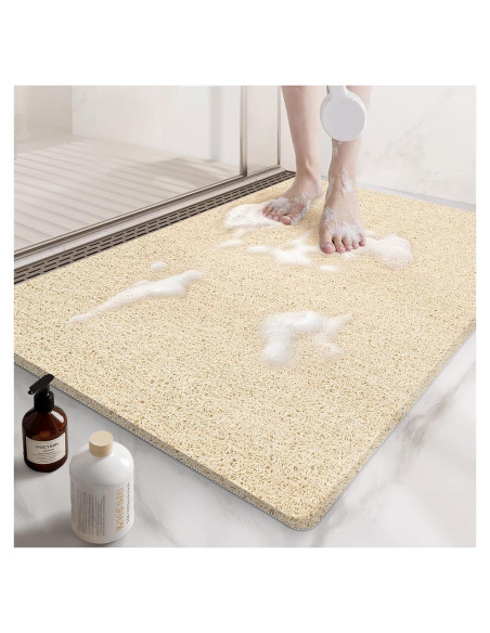 Alfombrilla Antideslizante para Ducha Mecko 60x90 cm Beige Alfombrilla Antideslizante para Ducha Mecko 60x90 cm Beige