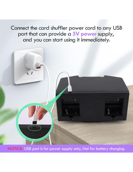 Barajador de Cartas Automático Lineba para 4 Barajas USB-C Barajador de Cartas Automático Lineba para 4 Barajas USB-C