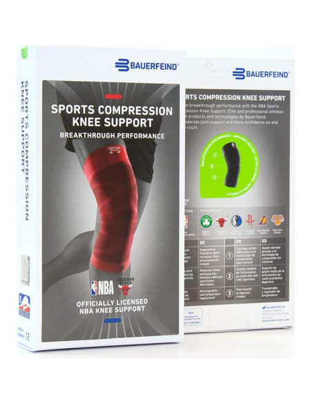 Soporte de Rodilla Bauerfeind NBA Chicago Bulls S Soporte de Rodilla Bauerfeind NBA Chicago Bulls S