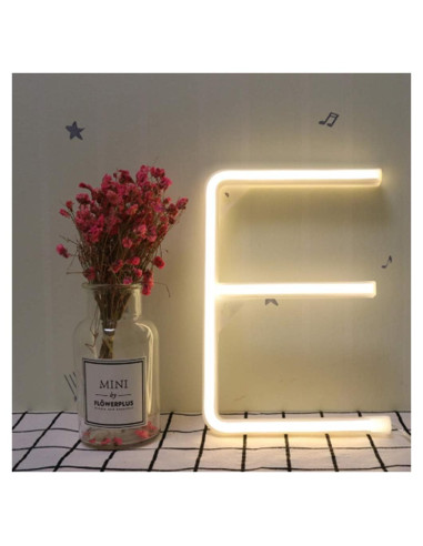 Letrero de Neón LED E ENUOLI 22x14cm Decoración Hogar