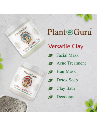 Polvo de Arcilla Bentonita de Calcio Plant Guru 450 g - 100% Natural