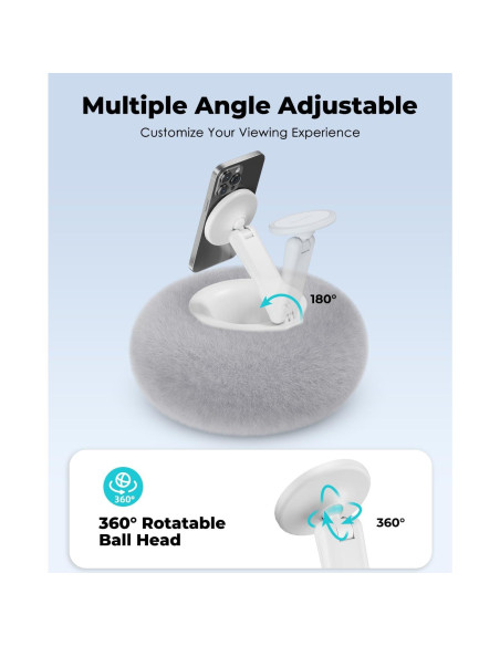 Soporte para Teléfono Viozon Gris para Cama con Almohada Soporte para Teléfono Viozon Gris para Cama con Almohada