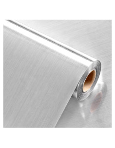 Papel Contacto Autoadhesivo LIKILIKI 61x299 cm Acero Inoxidable