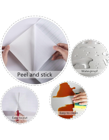Papel Contacto Autoadhesivo LIKILIKI 61x299 cm Acero Inoxidable Papel Contacto Autoadhesivo LIKILIKI 61x299 cm Acero Inoxidable
