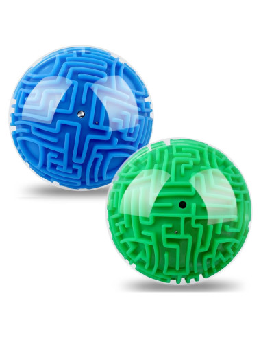 2 Piezas Bola Laberinto 3D 10 cm Juguete Educativo